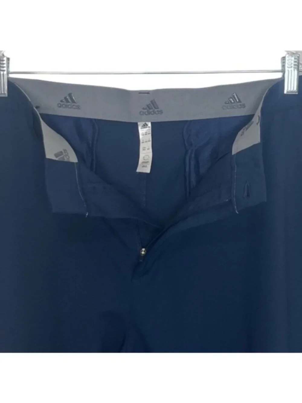 Adidas Golf Pants 40x32 Blue Recycled Polyester Activewear Lightweight